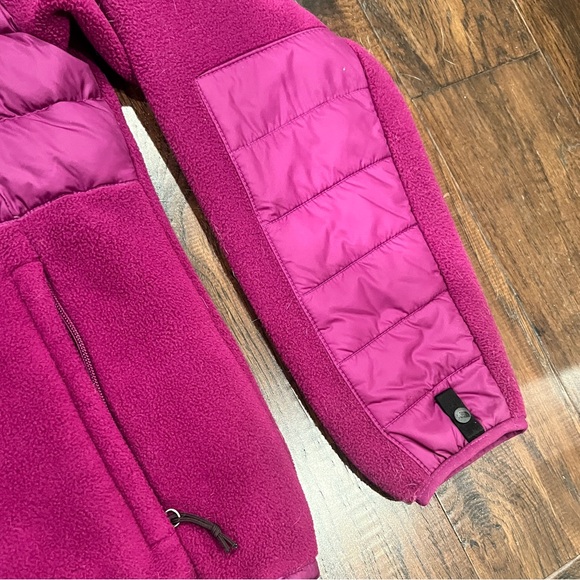 The North Face Fleece Puffer Jacket Women’s M Never Denali Pink 550 Goose Down - Picture 5 of 12
